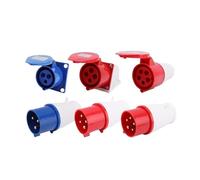 YKYNCJJT 1 acoplador de Conector Industrial Resistente al Agua, Enchufe alimentación 32 A, Oculto montado en Superficie for Uso(3 Core 63A Concealed 333)