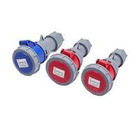 YKYNCJJT 1 Uds 63A 125A IP67 3P/4P/5P Conector eléctrico Industrial y Enchufe montado en la Pared 220V 380V Macho Hembra(Mounted,125A-3P)