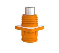 YKYNCJJT Conector de energía Alto Voltaje un Solo núcleo 12 mm, Tipo Tuerca, 250~400 A, Conector for chasis comunicación Industrial y Comercial(250A 400A Orange Nut Socket)