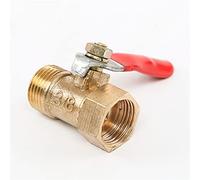 YKYNCJJT Mini válvula de Bola de Cierre de latón de 1/8 quot; 1/4#39;' 3/8#39;' 1/2#39; #39; Hembra a Macho BSP roscado Aire Agua Aceite Control de Flujo Accesorio de plomería 1 Uds(0.25 Inch)