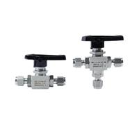 YKYNCJJT Válvula de Bola de Acero Inoxidable 316 de 3 vías, 3000 PSI, 3, 6, 8, 10, 12 mm, 1/8", 1/4", 3/8", 1/2"(Straight,10mm)