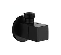 YKYNCJJT Válvula de Parada Negra, desviador de latón en ángulo, Conector de Cabezal de Ducha for Inodoro, Accesorio sólido, 1 Uds.