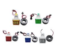 YKYNCJJT Voltímetro Digital LED Cuadrado, amperímetro, CA 50-500 V, 0-220, medidor de Voltaje y Corriente, voltímetro, Detector Prueba(Blanc)