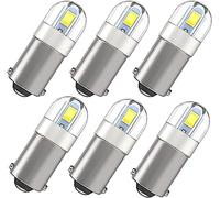 ykztgs Ba9s LED Bombillas para Automóviles BA9 1895 1891 53 57 led, Chip 2smd 3030 6000k Blanco 47830 64111 3893 LED Interior para Automóviles, 6 piezas