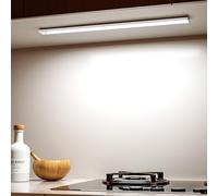 Ylatoial Luz de Armario Recargable con Sensor Movimiento, 41CM 6000K Regulable Lampara LED Adhesiva, Luz Nocturna para Cocina,Gabinete,Escalera,Sótano,Garaje-1PCS