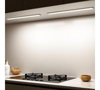Ylatoial Luz de Armario Recargable con Sensor Movimiento, 41CM 6500K Regulable Lampara LED Adhesiva, Luz Nocturna para Cocina,Gabinete,Escalera,Sótano,Garaje-2PCS