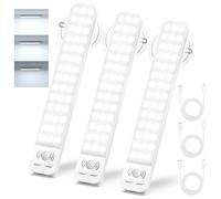 Ylatoial Luz LED con Sensor de Movimiento, 25CM Led Cocina Bajo Mueble con 6500K 2000mAh USB Recargable & Brillo Ajustable, Luces Led para Cocina, Armario, Garaje, Pasillo, Escalera-3 Piezas