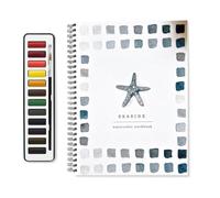 YLBHYIRSJF Watercolor Workbook for Beginners, 12 Colors Watercolour Paint Set with Paint Brushes, Art Crafts Painting Kits, Water Colour Books for Kids, Adults, Teenagers, Boys & Girls (C)