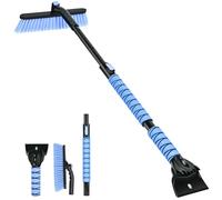 YLCVBUD Cepillo de Nieve y raspadores de Hielo de 44 Pulgadas Desmontables, Cabezal de cerdas Suaves Giratorio de 360°, Agarre de Espuma, para Coche, Camiones o SUV, Herramienta de Ventana y