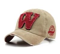 YLCYDLYU Gorras Trucker Gorra De Béisbol Masculina Femenina con La Letra W Bordada Snapback Gorra Hip - Hop Ajustable-Caqui