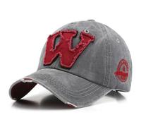 YLCYDLYU Gorras Trucker Gorra De Béisbol Masculina Femenina con La Letra W Bordada Snapback Gorra Hip - Hop Ajustable-Vino Gris