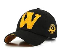 YLCYDLYU Gorras Trucker Gorra De Béisbol Masculina Femenina con La Letra W Bordada Snapback Gorra Hip - Hop Ajustable-Negro