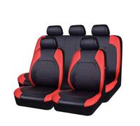 YLCYGJ 5 Piezas Fundas Asientos Coche para Mustang/Mustang GT/Mustang Mach 1 3-Doors 2000-2023 2024, Cuero Impermeable Transpirable Antideslizante Completo Juegos Cubreasientos,D/Red
