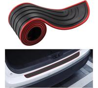 YLCYGJ Protector de Parachoques Coche para Audi Q2 GA 2017-2022，Tira del Umbral del Maletero del Coche Cubre Parachoques Trasero Antideslizante Accesorios,104cm×9cm-B/Red