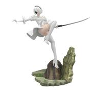 YLEAFUN 2B Figura de anime 2Bautomata 24 cm Yorha2B Dame de pie con escultura de PVC escultura modelo colección decoración de escritorio coche juguete (blanco)