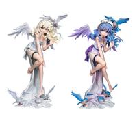 YLEAFUN Angel Ariel 2PCS Figura de Anime Personaje Figura Angel Ariel 2 PCS Estatua Modelo 25 cm PVC Anime Lindo Modelo de Boca Alas, Un Regalo para un Amigo