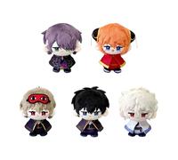YLEAFUN Anime Sakata Gintoki Peluche Anime Kagura Hijikata Toushirou Peluche Colgante 12 cm