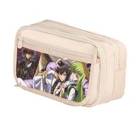 YLEAFUN Lelouch Lamperouge Tasche Stift Anime Charakter CC FederMäPpchen Anime Druck FederMäPpchen Lelouch Lamperouge Schreibwarenbox Lulu Stiftetui, Blanco Type2, 21*8*13cm