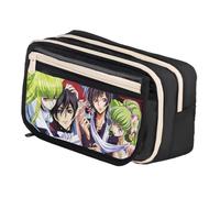 YLEAFUN Lelouch Lamperouge Tasche Stift Anime Charakter CC FederMäPpchen Anime Druck FederMäPpchen Lelouch Lamperouge Schreibwarenbox Lulu Stiftetui, Black Type9, 21*8*13cm