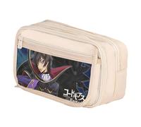 YLEAFUN Lelouch Lamperouge Tasche Stift Anime Charakter CC FederMäPpchen Anime Druck FederMäPpchen Lelouch Lamperouge Schreibwarenbox Lulu Stiftetui, White Type4, 21*8*13cm