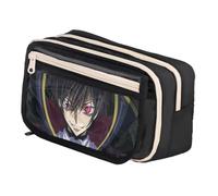 YLEAFUN Lelouch Lamperouge Tasche Stift Anime Charakter CC FederMäPpchen Anime Druck FederMäPpchen Lelouch Lamperouge Schreibwarenbox Lulu Stiftetui, Black Type6, 21*8*13cm