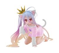 YLEAFUN Shiro Figuras Anime Figuras Shiro PVC Anime Lindo Rodilla Figurita Dormitorio Escritorio Adornos en Forma de Oreja de Gato