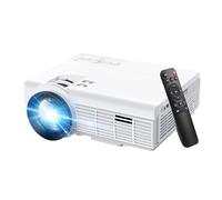 yleegs Proyector portátil con Bluetooth y WiFi, compatible con 4K 1080P Full HD, mini proyector compatible con HDMI, AV, USB, portátil, smartphone, etc. Proyector de video para el hogar (blanco)