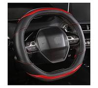 YLFC Cubierta de Volante para Peugeot 3008 4008 5008 Protector para Volante de Coche Fibra de Carbono + PU Accesorios de Cuero Interior Coche Cubre Volante Auto Funda Volante Cuero (Color : Red)