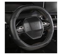 YLFC Cubierta de Volante para Peugeot 3008 4008 5008 Protector para Volante de Coche Fibra de Carbono + PU Accesorios de Cuero Interior Coche Cubre Volante Auto Funda Volante Cuero (Color : Black)
