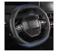 YLFC Cubierta de Volante para Peugeot 3008 4008 5008 Protector para Volante de Coche Fibra de Carbono + PU Accesorios de Cuero Interior Coche Cubre Volante Auto Funda Volante Cuero (Color : Blue)