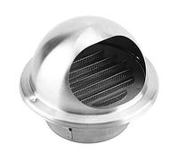 YLFFFZXK Práctico respiradero Redondo de Metal para Pared con Rejilla de ventilación de Acero Inoxidable, con Rejilla de ventilación y Tapa de Salida de Alambre, para Oficina, Cocina y baño, 120 mm