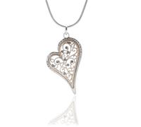 YLFKWLHRW Collar Colgante Largo Women's Floral Peach Heart Love Pendant Female Metal Jumper Chain Cadena de Suéter(Gold)