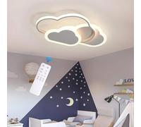 YLFXL Lampara Infantil Techo,62CM Lampara Techo LED de Nube, 48W Lampara Techo Dormitorio 3000K-6000K Regulable con Control Remoto, Plafon Led Techo para Cuarto de Niños, Dormitorio, Sala de Estar
