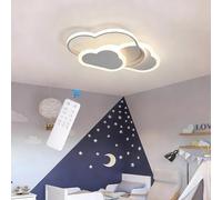YLFXL Lampara Infantil Techo, Lampara Techo LED de Nube, Lampara Techo Dormitorio Regulable con Control Remoto, 32W Plafon Led Techo para Cuarto de Niños, Dormitorio, Sala de Estar (blanco 42)