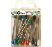 Yline 24 unidades de alfileres con cabeza de plástico, varios colores, aprox. 60 mm, 3114
