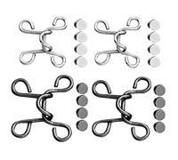 Ylinwtech 4 Juegos de Extensor de Hebilla de Cintura Ajustable,Hebillas Desmontables de Cintura,Hebillas para la Cintura,27mm/32mm,para Reducir la Cintura de los Pantalones,Plata/Negro Pistola