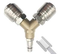 Ylinwtech Latón Accesorios Compresor Aire,1m*Cinturón De Materia Prima,Conector De Aire Comprimido 2 Vías,Distribuidor De Aire Comprimido,Distribuidor De Aire Comprimido,Conector De Línea De Aire