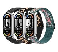YLK 3 Piezas Compatible para Xiaomi Mi Band 10/9/8 Mujer Hombre, Deportivas Elásticas Correa de Repuesto para Xiaomi Smart Band 8/9/10