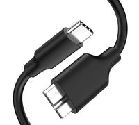 YLK Cable USB a Micro B 3.0, Cable de 0,5 M Compatible con Disco Duro Externo WD, Toshiba, Seagate, Samsung Galaxy S10/S9/S8 (50cm_USB C)