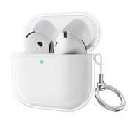 YLK Funda Compatible para AirPods 4 (2024) Hombre Mujer, Transparente Funda de Silicona para AirPods de 4th (2024), Secundario USB-C y Carga Inalámbrica (Transparente)