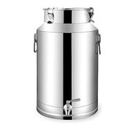 YLKJCE Bidón De Acero Inoxidable para Transporte De Leche con Grifo bidón de Leche Sellado 5 litro Cubo para Vino/Recipiente para lácteos/bidón de Leche/Jarra con Tapa Sell(Capacity,35liter)