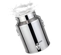 YLKJCE Bidón De Acero Inoxidable para Transporte De Leche con Grifo Lechera Acero Inoxidable Grande con Tapa/Grifo/asa, para Transportar o Almacenar Leche(Capacity,7liter)