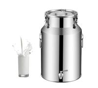 YLKJCE Jarra con Grifo Lechera Acero Inoxidable Grande Cubo para Vino/Recipiente para LáCteos/BidóN De Leche/Jarra con Tapa Sell(Capacity,35liter)