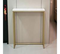 YLLFFLL Delgada detrás de la Mesa del sofá Mesa De Entrada Ultra Estrecha De 8 Pulgadas, Mesa Consola Detrás del Sofá con Estante De Almacenamiento(Gold,80x20x75cm(31.4x7.8x29.5in))