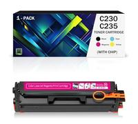 YLLiee Cartucho de tóner de Repuesto para impresoras láser a Color Xerox C230 C235 (con Chip) 006R04383 006R04384 006R04385 006R04386 BK/C/M/Y(Size:1500Page,Color:Magenta)