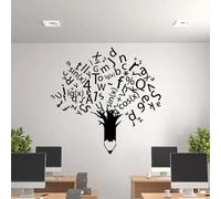 YLLMNOBN Adhesivo de vinilo educativo para aprendizaje de Academia de Arte, pegatina de pared con fórmula matemática para aula, oficina, decoración para dormitorio