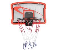 YlluySmn Canasta de baloncesto interior roja para niños, mini canasta de baloncesto con marcador electrónico y 2 pelotas de baloncesto, protección EVA silenciosa, 2 modos de juego para puerta y pared