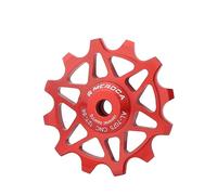 YLME Ruedas Jockey De Bicicleta Ruedas Jockey De Bicicleta De Alto Rendimiento, Rodamiento Cerámico 12T/14T Poleas De Cambio Trasero para Bicicletas MTB Y De Carretera,Rojo,12T
