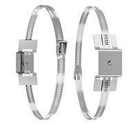 Ylnailky Abrazaderas Para Postes - 2 Piezas Abrazadera Para Señal De Tráfico - Hardware Metálico Ajustable Para Poste Telefónico , Cámaras, Panel Solar Y Calentador De Agua