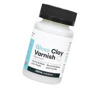 Ylnailky Barniz de arcilla brillante, 120 ml, secado al aire, alto brillo, pintura al óleo, cerámica, manualidades, prevención de agrietamiento, herramienta para la escuela, estudio, hogar